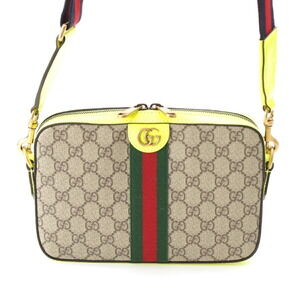 Gucci Ophidia GG Supreme Shoulder Bag Beige Tan Yellow